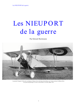 Les NIEUPORT De La Guerre