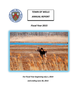 Fiscal Year 2015 TOWN of WELLS ANNUAL REPORT