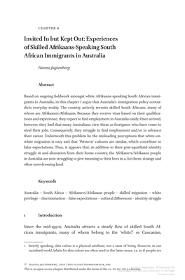 Speaking South African Immigrants in Australia