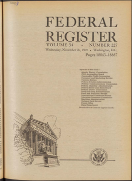 REGISTER VOLUME 34 • NUMBER 227 Wednesday, November 26, 1969 • Washington, D.C