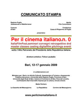 Per Il Cinema Italiano®N. 0