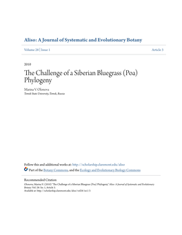 (Poa) Phylogeny Marina V