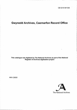 Gwynedd Archives, Caernarvon Record Office