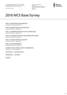 2016 MCS Base Survey