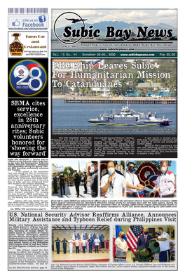 PRC Ship Leaves Subic for Humanitarian Mission to Catanduanes