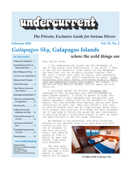 Galapagos Sky, Galapagos Islands + [Other Articles] Undercurrent