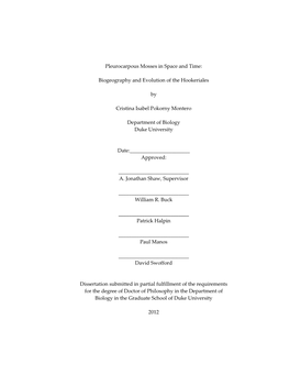 Pleurocarpous Mosses in Space and Time: Biogeography and Evolution