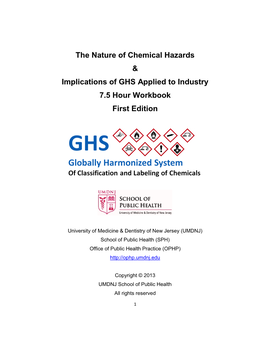 The Nature of Chemical Hazards & Implications of GHS Applied To