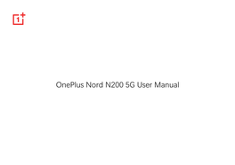 Oneplus Nord N200 5G User Manual