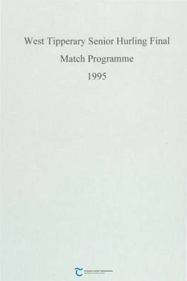 West Tipperary Senior Hurling Final Match Programme 1995