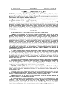 Tribunal Unitario Agrario