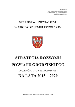 Strategia Rozwoju Powiatu Grodziskiego Na Lata 2013