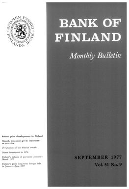 Devaluation of the Finnish Markka Direct Investment in 1976