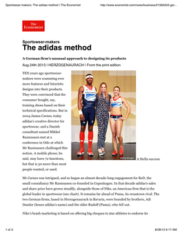 Sportswear-Makers: the Adidas Method | the Economist