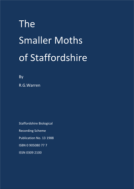 The Smaller Moths of Staffordshire