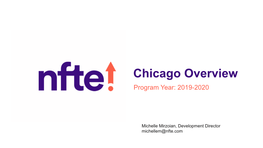 Chicago Overview Program Year: 2019-2020