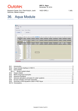 36. Aqua Module