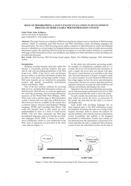 Role of Web Browsing Layout Engine Evaluation in Development Process of More Usable Web Information System