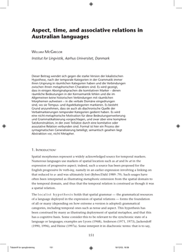 Aspect, Time, and Associative Relations in Australian Languages