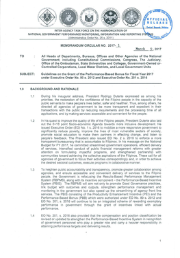 MEMORANDUM CIRCULAR NO. 2017-1 March 9 , 2017