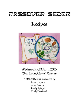 Passover Seder Recipes