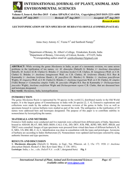 IJPAJX-CAS-USA, Copyrights@2015 ISSN-2231-4490 Received: 19Th July-2015 Revised: 12Th Aug-2015 Accepted: 12Th Aug-2015 Research Article