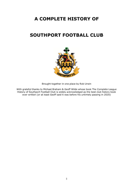 A Complete History of Southport