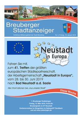 Breuberger Stadtanzeiger Amtliches Mitteilungsblatt Der Stadt Breuberg Nr