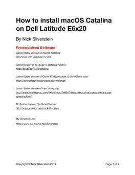 How to Install Macos Catalina on Dell Latitude E6x20