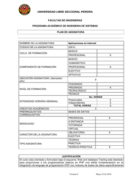 Universidad Libre Seccional Pereira