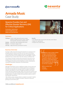 Armada Music Case Study