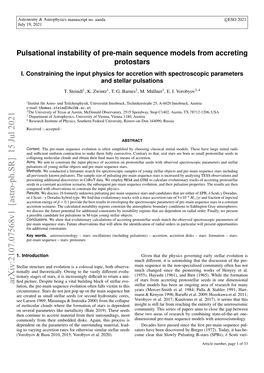 Pulsational Instability of Pre-Main Sequence Models from Accreting Protostars I