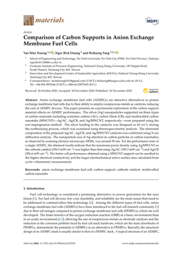 Comparison of Carbon Supports in Anion Exchange Membrane Fuel Cells