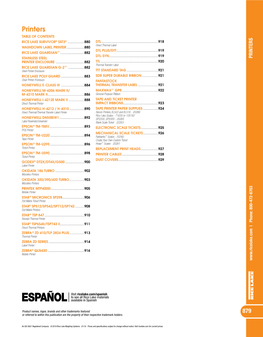 Printers TABLE of CONTENTS RICE LAKE SURVIVOR® SST3­®