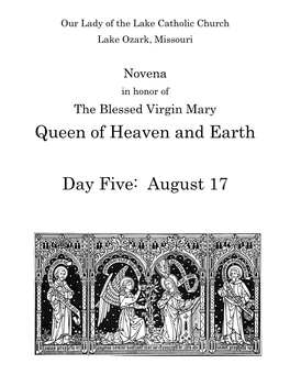 Queen of Heaven and Earth Day Five: August 17