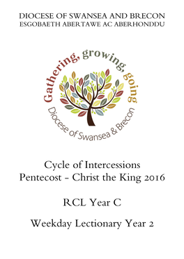 Cycle of Intercessions Pentecost - Christ the King 2016