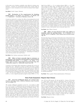 Dairy Foods Symposium: Hispanic-Style Cheeses Overview of Hispanic Cheese