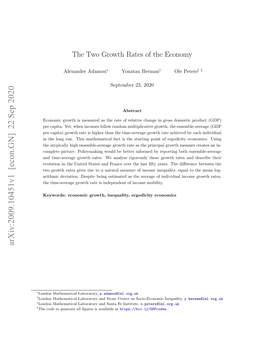 The Two Growth Rates of the Economy