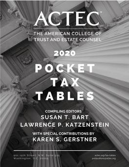 ACTEC 2020 Pocket Tax Tables