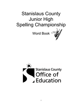 Stanislaus County Junior High Spelling Championship