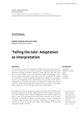 Adaptation As Interpretation