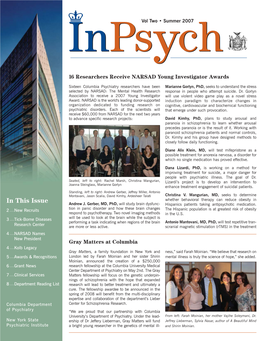 Inpsych Newsletter Summer 07