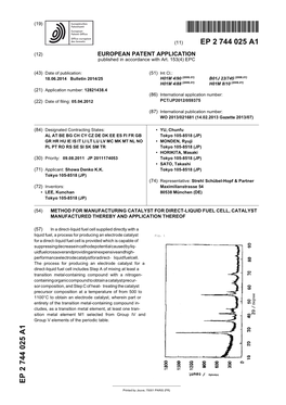 Method for Manufacturing Catalyst for Direct-Liquid Fuel Cell, Catalyst Manufactured Thereby and Application Thereof