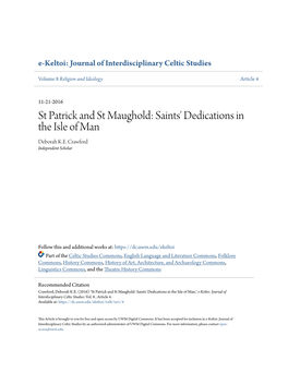 St Patrick and St Maughold: Saints' Dedications in the Isle of Man Deborah K.E