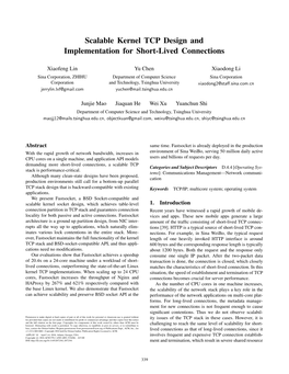 Scalable Kernel TCP Design and Implementation for Short-Lived Connections