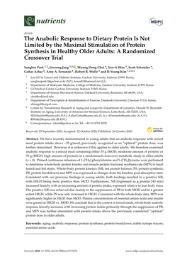 The Anabolic Response to Dietary Protein Is Not Limited by the Maximal Stimulation of Protein Synthesis in Healthy Older Adults: a Randomized Crossover Trial