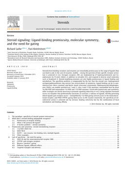 Steroid Signaling