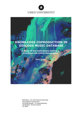 Knowledge Coproduction in Discogs Music Database