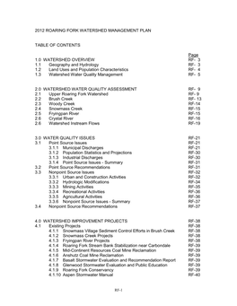 Roaring Fork Watershed Management Plan