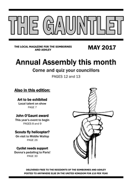 Annual Assembly This Month Come and Quiz Your Councillors PAGES 12 and 13